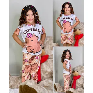 Pijama Tres Piezas Capibara