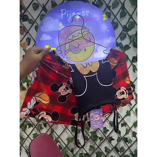 Short Blusa Tiras Mickey Mouse