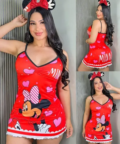 Pijama Bata Minnie Mouse