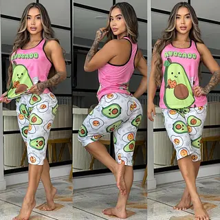 Pijama Capri Aguacate